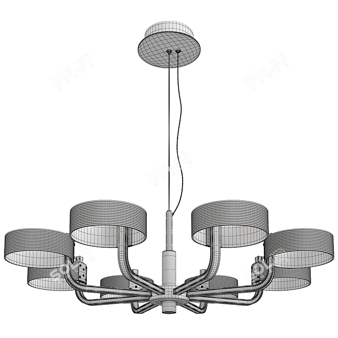 Sleek Modern V-Ray Sense Rings 3D model image 2