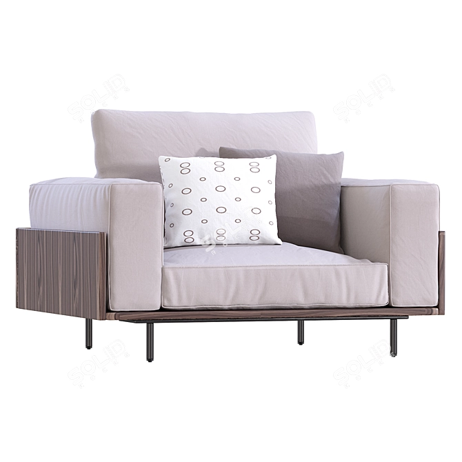 Modern Minotti Brasilia Armchair 3D Model 3D model image 1