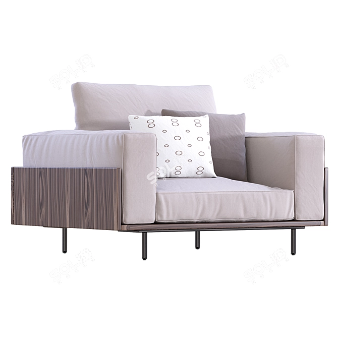 Modern Minotti Brasilia Armchair 3D Model 3D model image 2