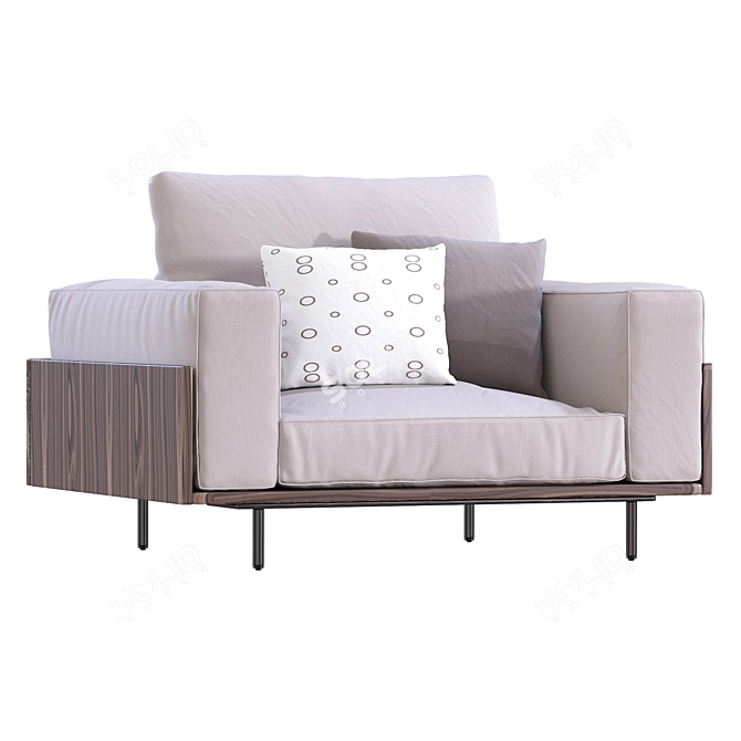 Modern Minotti Brasilia Armchair 3D Model 3D model image 3