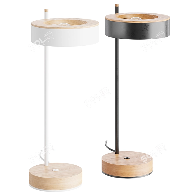 MidCentury Table Lamp 3D model image 1