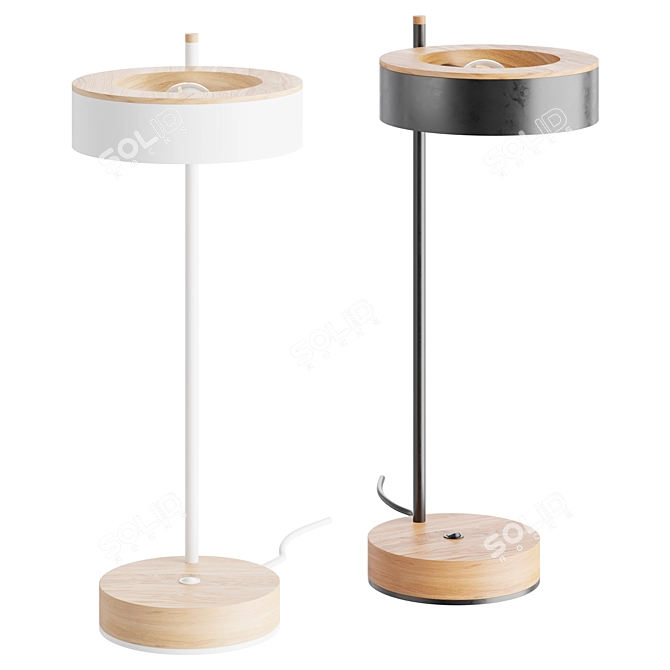 MidCentury Table Lamp 3D model image 2