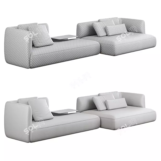 Modular Cosy Sofa by MDFITALIA 3D model image 4