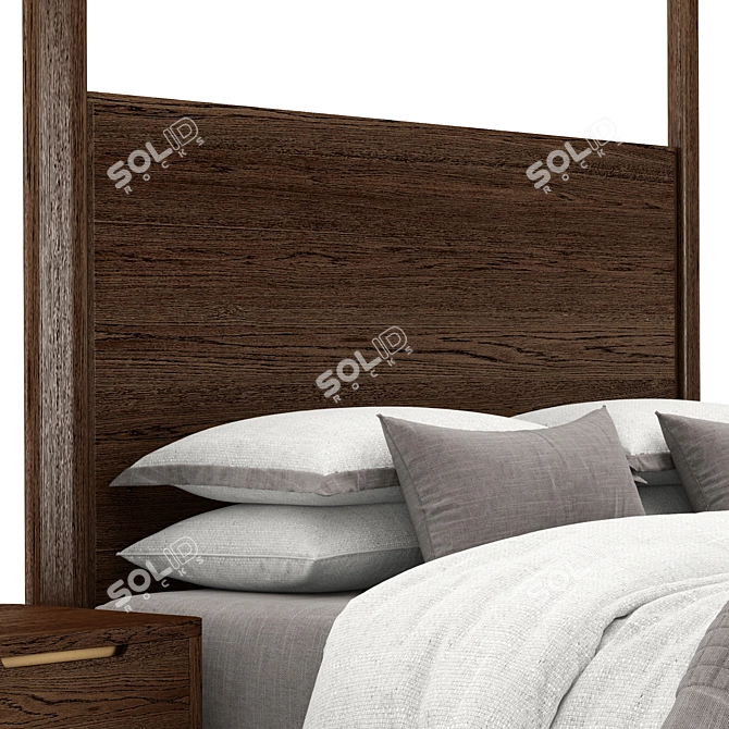  Rustic Charm Breton Bed 3D model image 4