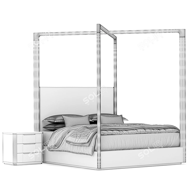  Rustic Charm Breton Bed 3D model image 6