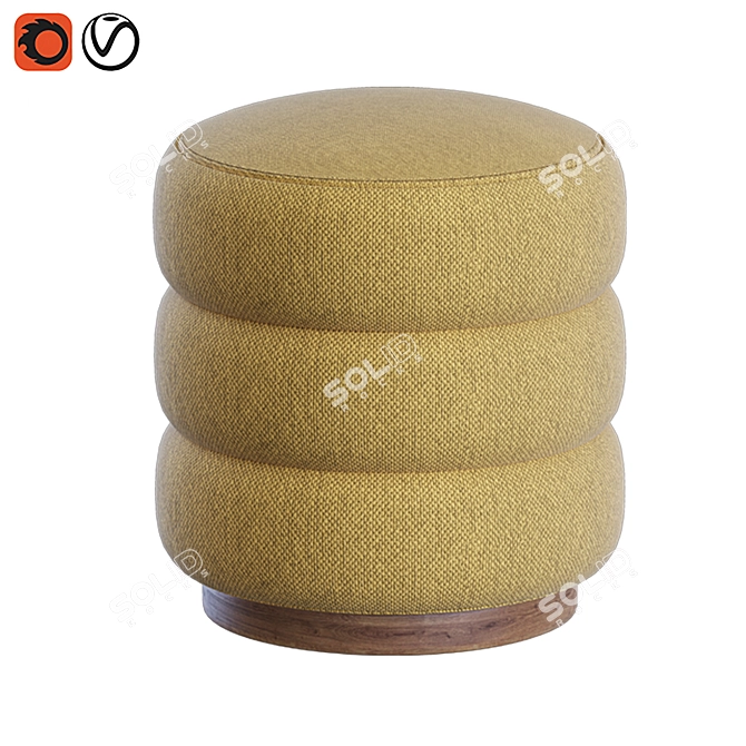 Modern Ottoman Furniture 3D Model 3D model image 3