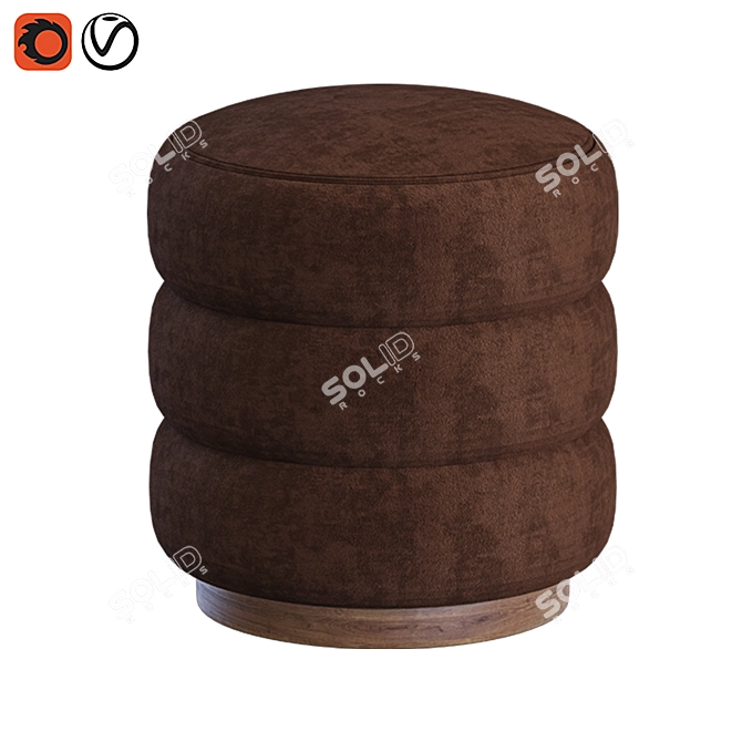 Modern Ottoman Furniture 3D Model 3D model image 4
