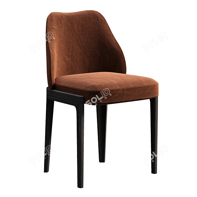 elegant modern chair Chelsea 3D model image 1