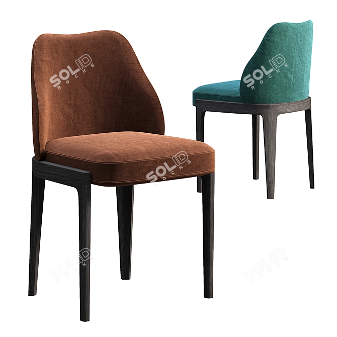 elegant modern chair Chelsea 3D model image 3