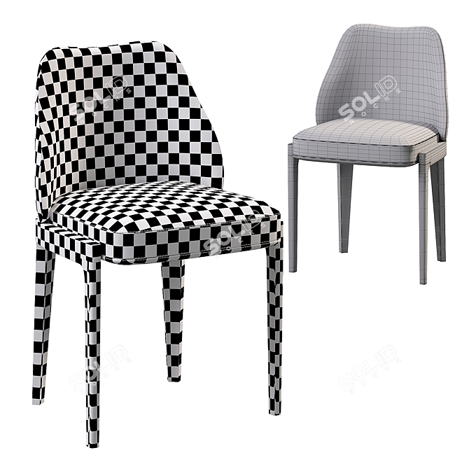 elegant modern chair Chelsea 3D model image 4