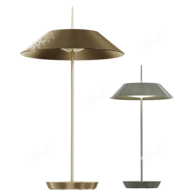 Elegant Mayfair Mini Table Lamp 3D model image 1