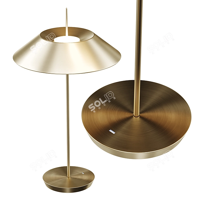 Elegant Mayfair Mini Table Lamp 3D model image 2