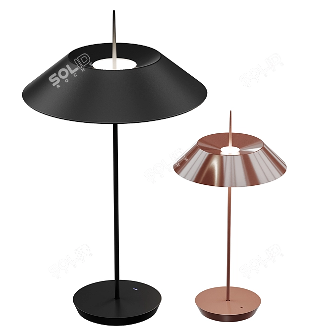 Elegant Mayfair Mini Table Lamp 3D model image 3