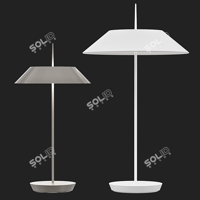 Elegant Mayfair Mini Table Lamp 3D model image 4