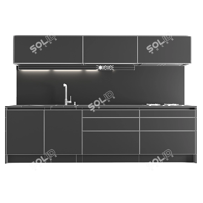 Modern Santos Kitchen Collection 3D model image 5