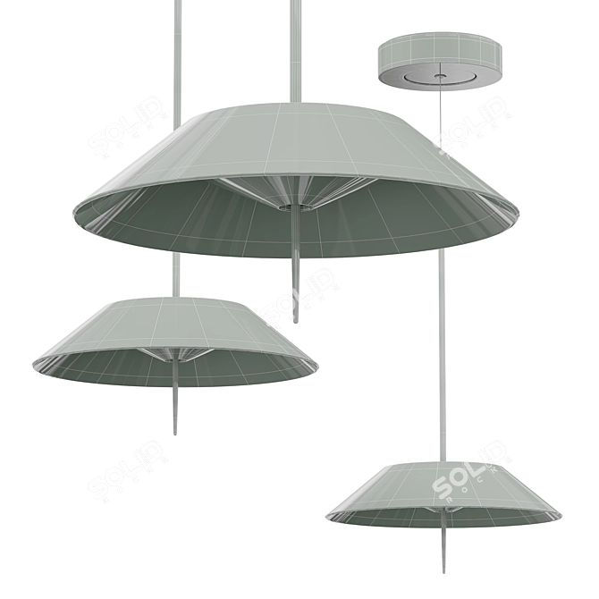 Elegant Mayfair Pendant Light 3D model image 2