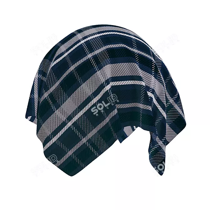 Plaid Seamless PBR 4k Fabric 3D model image 4