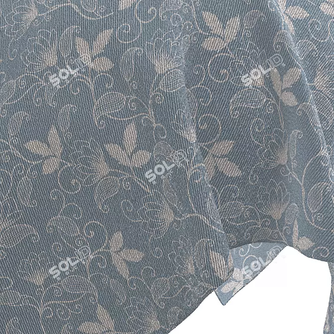 Floral Seamless Fabric Textures Set 3D model image 1