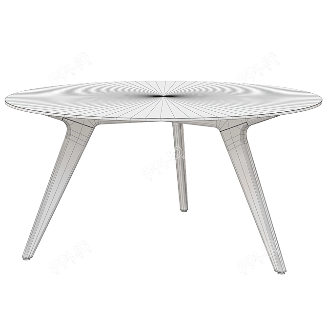 Modern Polygon Round Table - 3D Model 3D model image 3