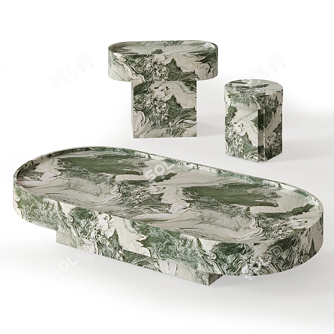 Francesco Balzano Marble Tables Collection 3D model image 1