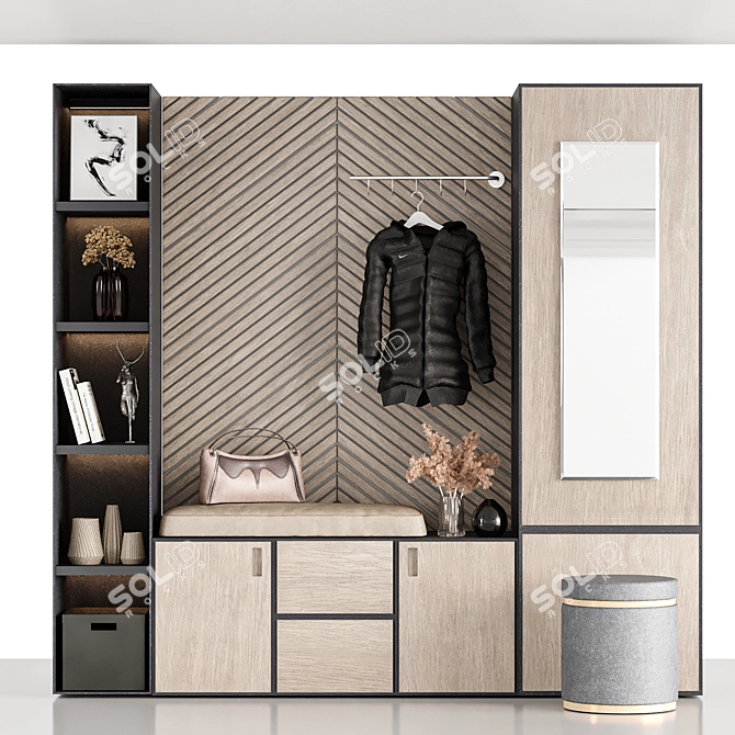 Modern Entryway Decor Set 3D model image 1
