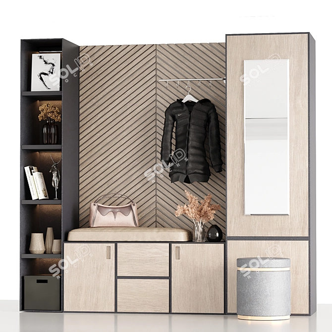 Modern Entryway Decor Set 3D model image 2