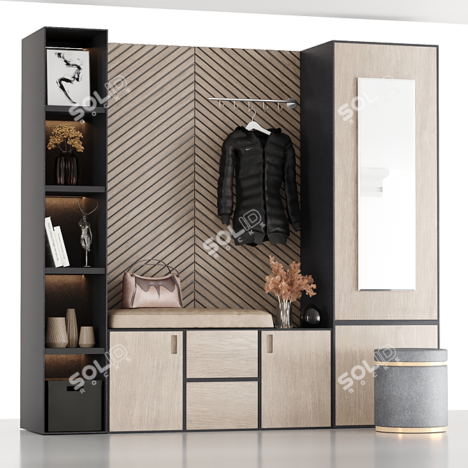 Modern Entryway Decor Set 3D model image 3