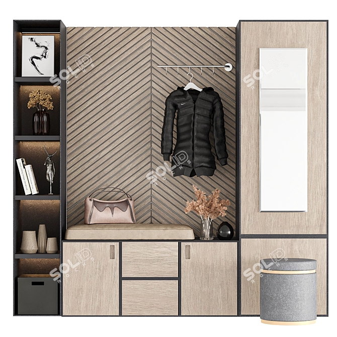 Modern Entryway Decor Set 3D model image 5