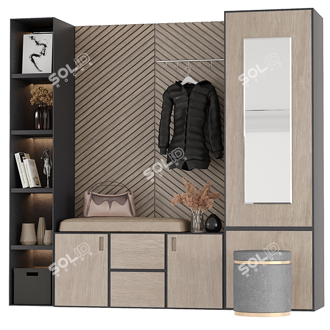 Modern Entryway Decor Set 3D model image 6
