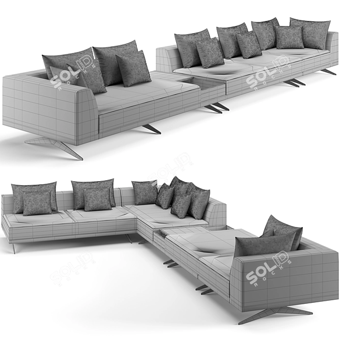 Eichholtz Endless Modular Sofa 3D model image 2