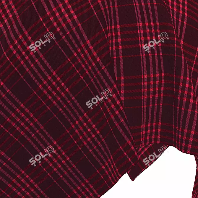 Plaid Seamless Fabric Texture 4k 3D model image 4