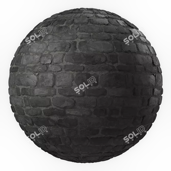 Seamless Stone Wall Texture Set 3D model image 1