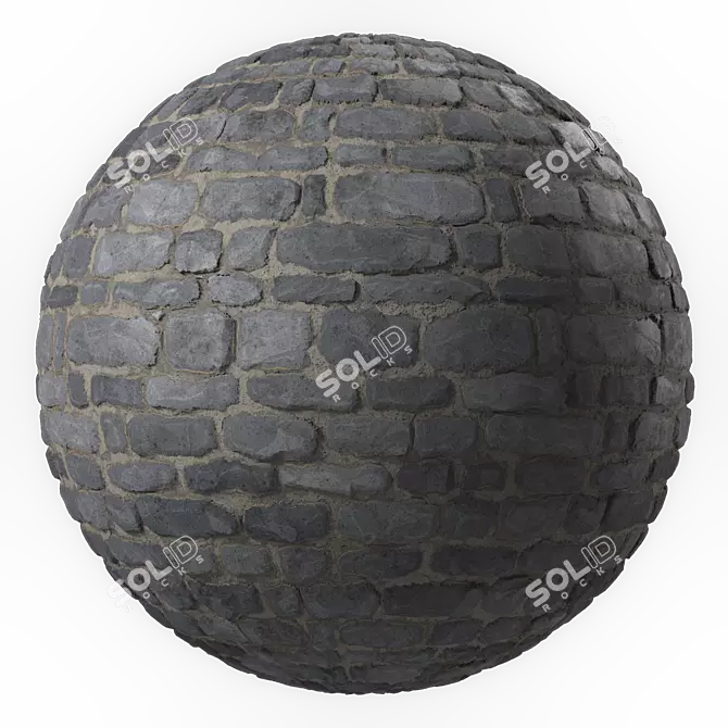 Seamless Stone Wall Texture Set 3D model image 3