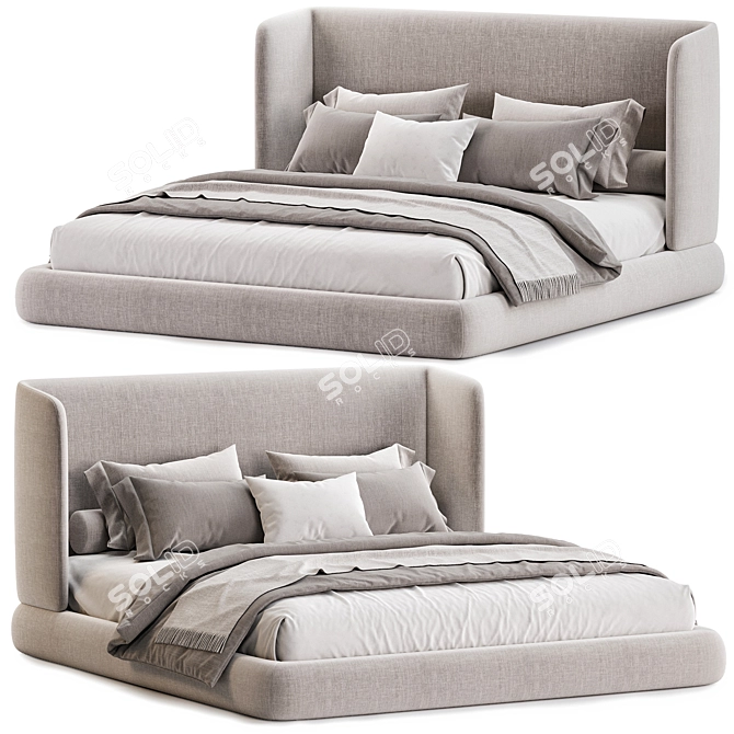 Modern Italian Virgin Bed Collection 3D model image 1