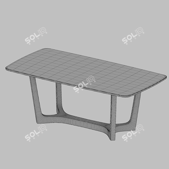 Choco Loran Dining Table, Mia Casa 3D model image 3