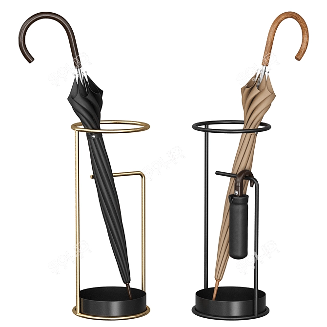 Minimalist Umbrella Stand - Calligaris 3D model image 1