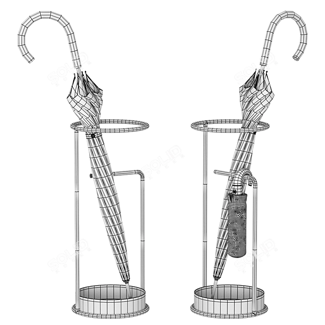 Minimalist Umbrella Stand - Calligaris 3D model image 6