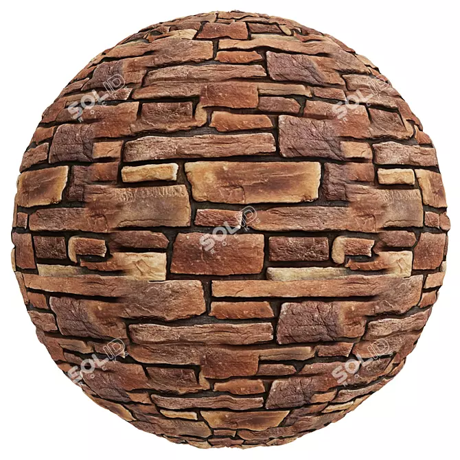 Multi-Texture Flexible Stone Collection 3D model image 5