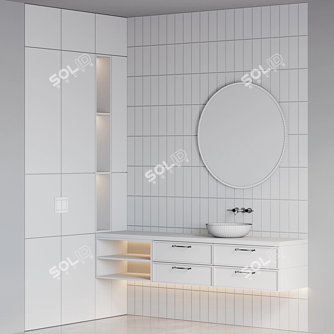 Gessi 316 Faucet Bathroom Furniture 3D model image 6