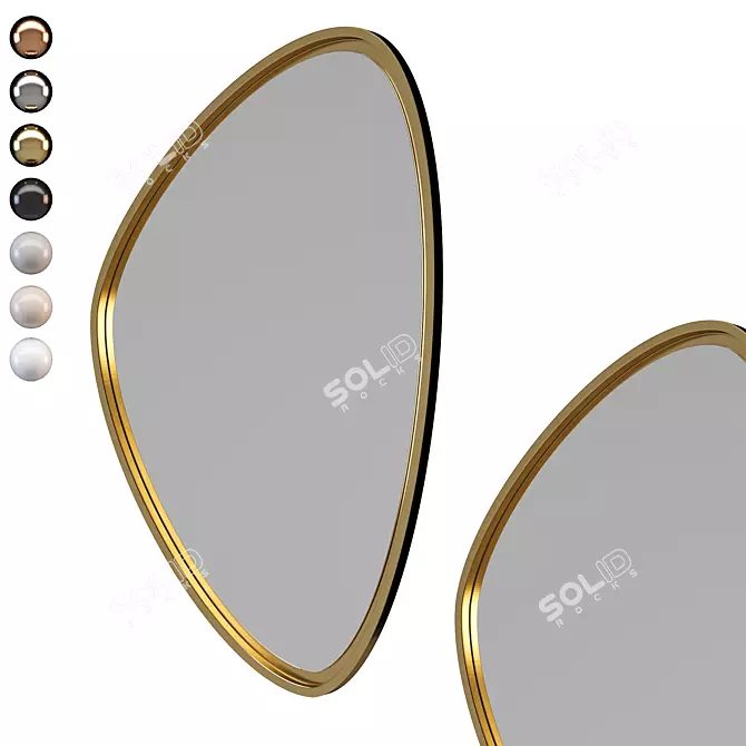 Elegant Onde Uno Mirror 3D model image 1