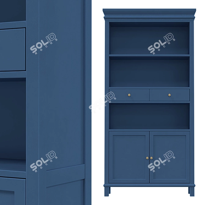 Versatile Jules Verne Shelving Unit 3D model image 2