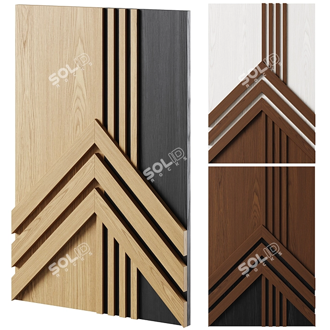 SZEWRON Wood Walls Art Piece 3D model image 1