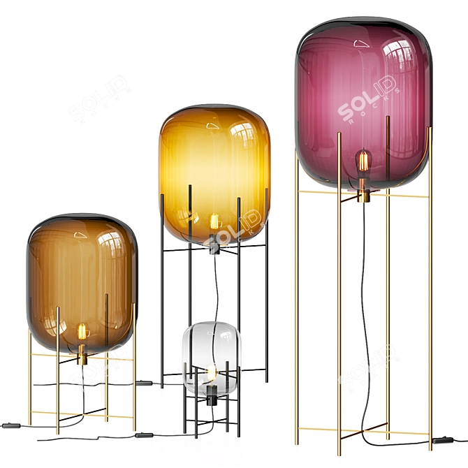 Adjustable Pulpo Oda Floor Lamp 3D model image 1