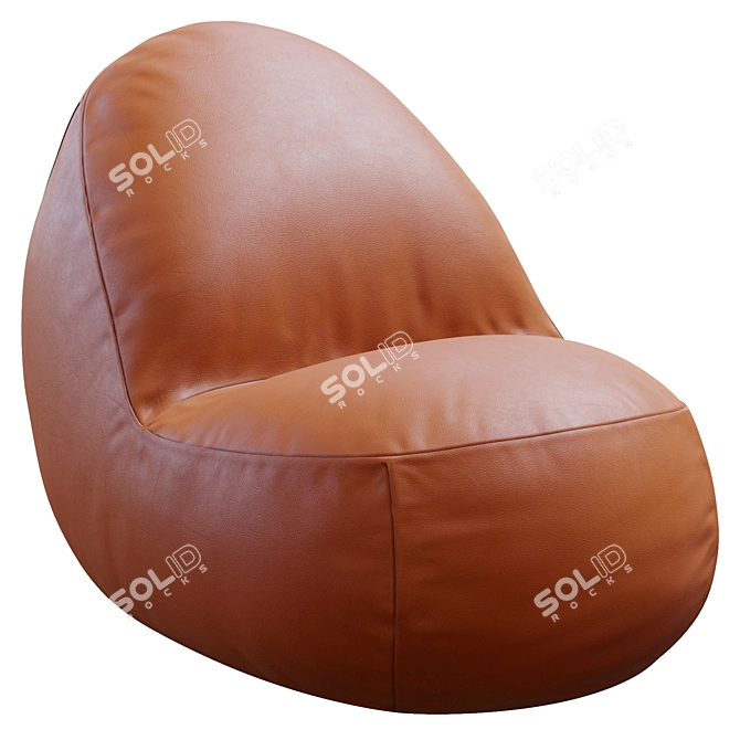 Pinto Leather Sofa 3D Model 3D model image 2