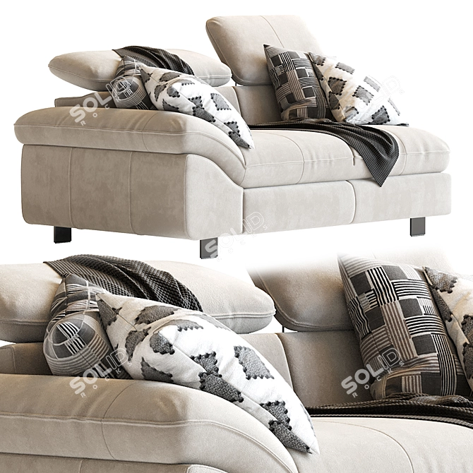 Sleek Modern Alle Mabe Sofa 3D model image 4