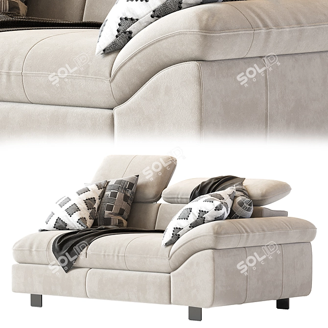 Sleek Modern Alle Mabe Sofa 3D model image 5