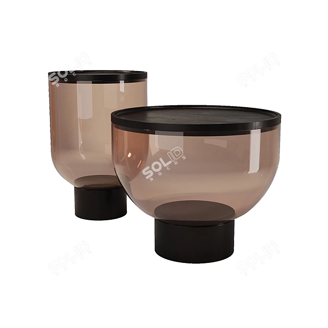 Elegant MASTEA Coffee Table Set 3D model image 2