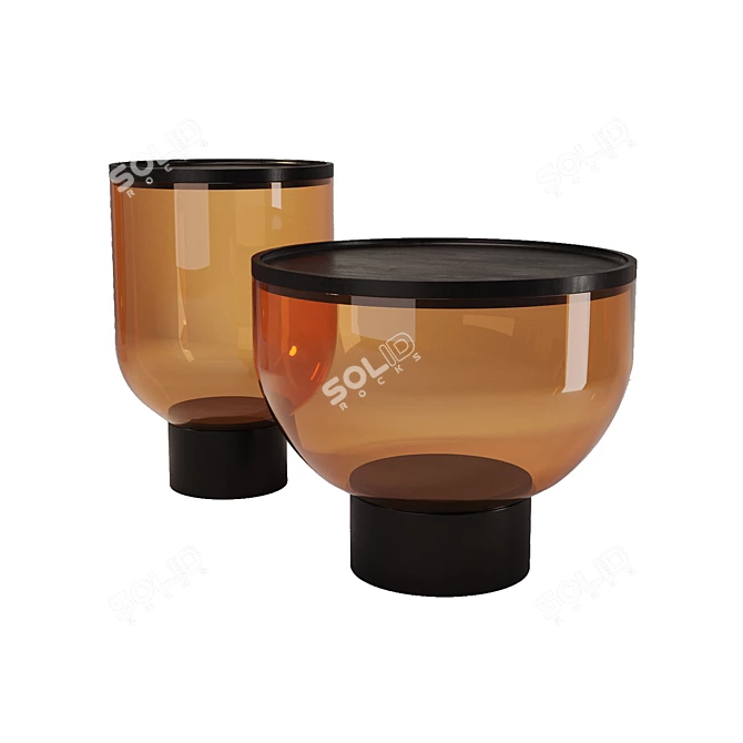 Elegant MASTEA Coffee Table Set 3D model image 4