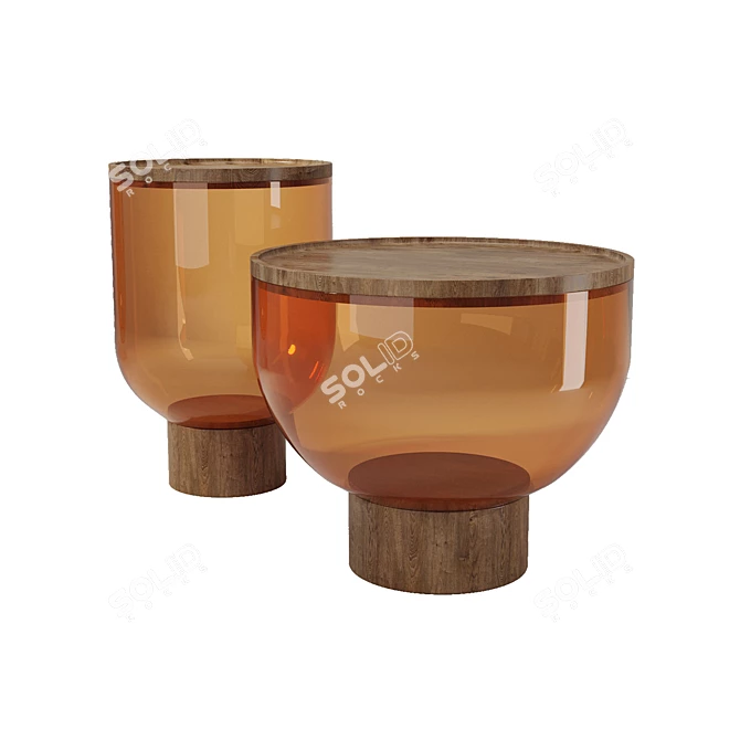 Elegant MASTEA Coffee Table Set 3D model image 5