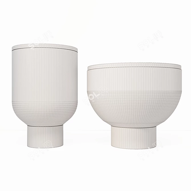 Elegant MASTEA Coffee Table Set 3D model image 7